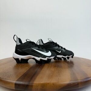 New Little Kids Nike Menace 4 Shark BG W‎ Black Football Cleats Shoes Size 10 C